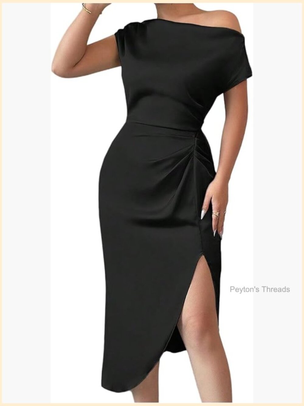 Off Shoulder Midi Dress Short Sleeve Bodycon Wedding Guest